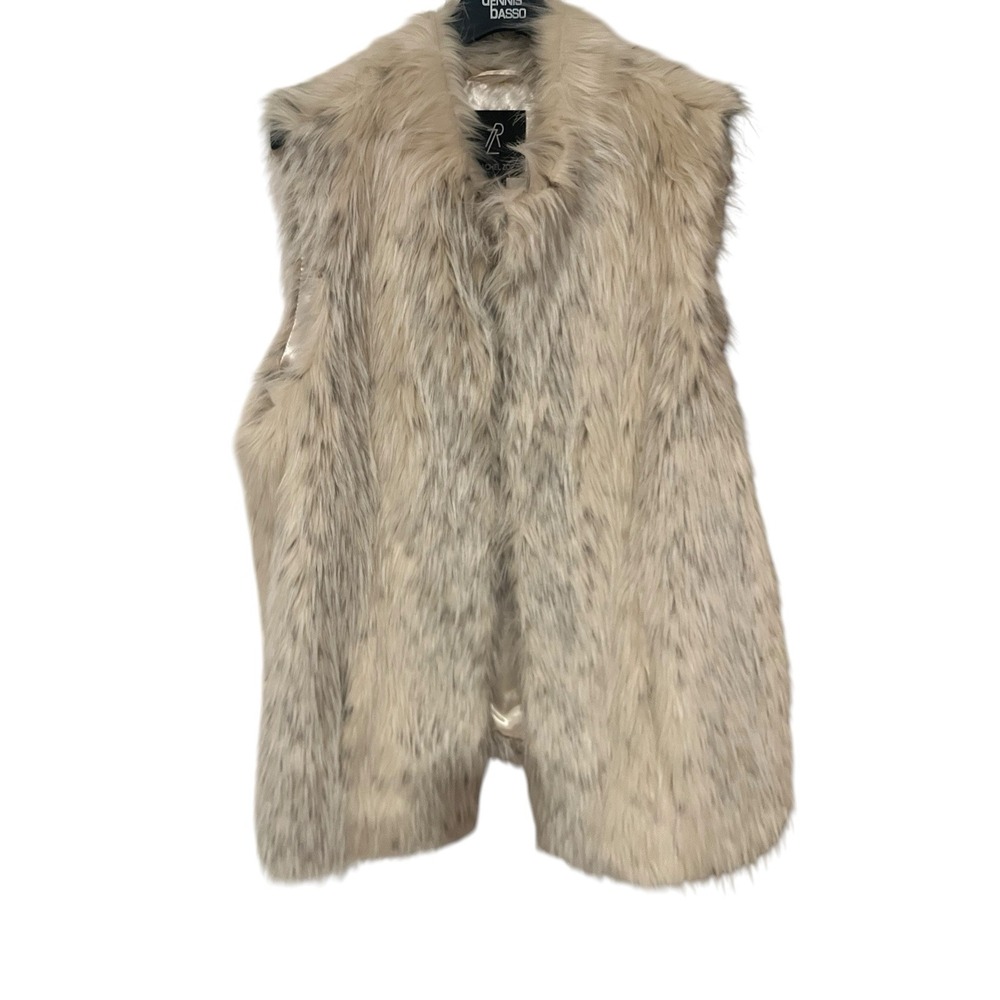 Rachel Zoe Long Faux Fur Boho Luxury Style Vest  Lined Size 2X - Picture 5 of 8